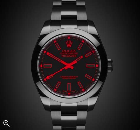 rolex milgauss black and red|rolex milgauss dark knight price.